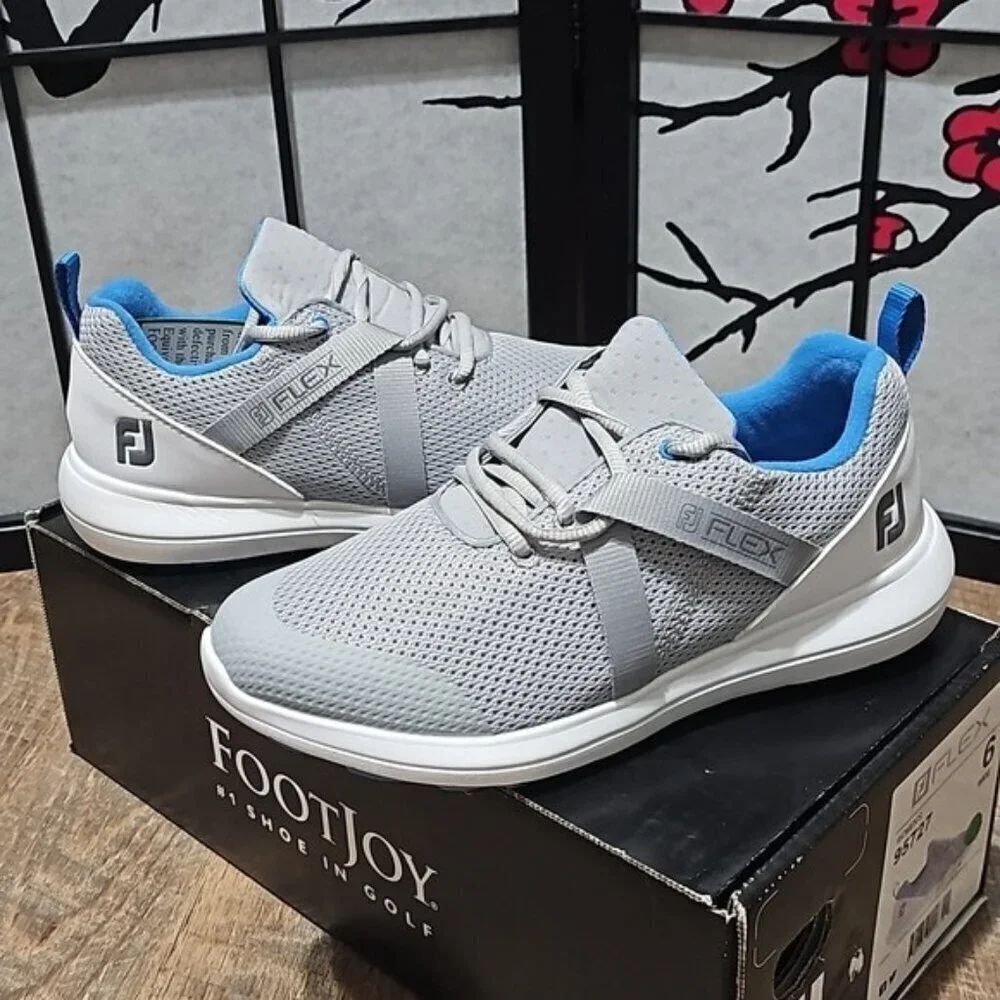 FootJoy Flex XP Gray White Golf Shoes Size 6 Wide New